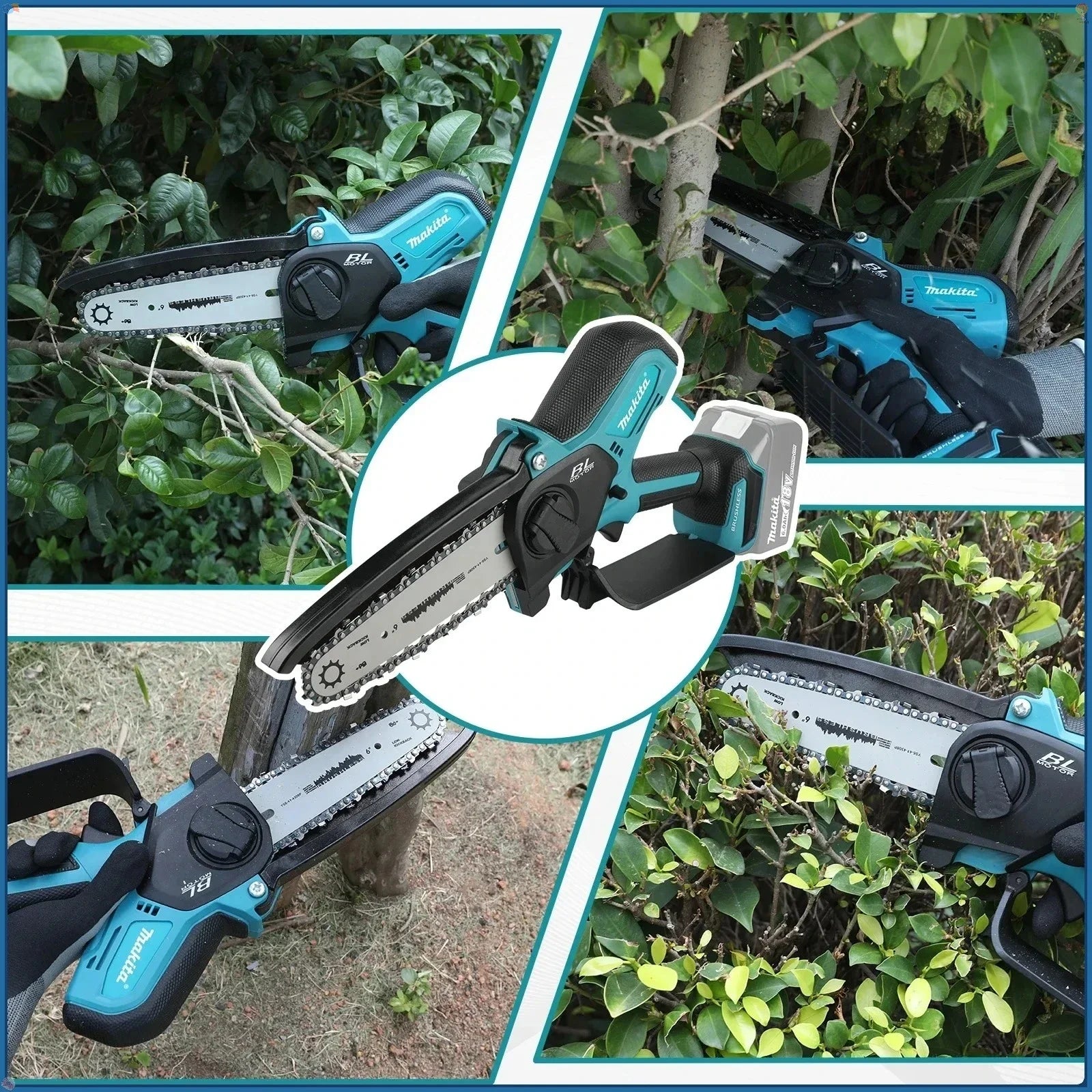 Makita Chain Saw  Electric Saw Handheld Portable Wood Logging Chainsaw Garden Pruning Wood Power Tool