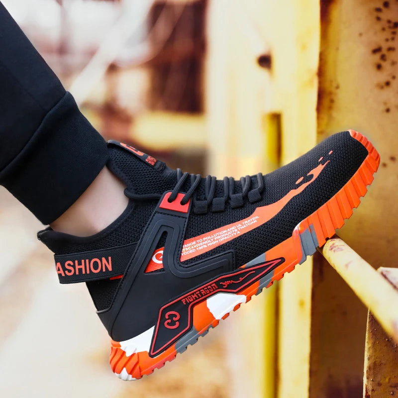 Anti-Smash Puncture-Proof Safety Shoes Steel Toe Safety Boots Security Protection Footwear Work Shoes Indestructible Boots Male