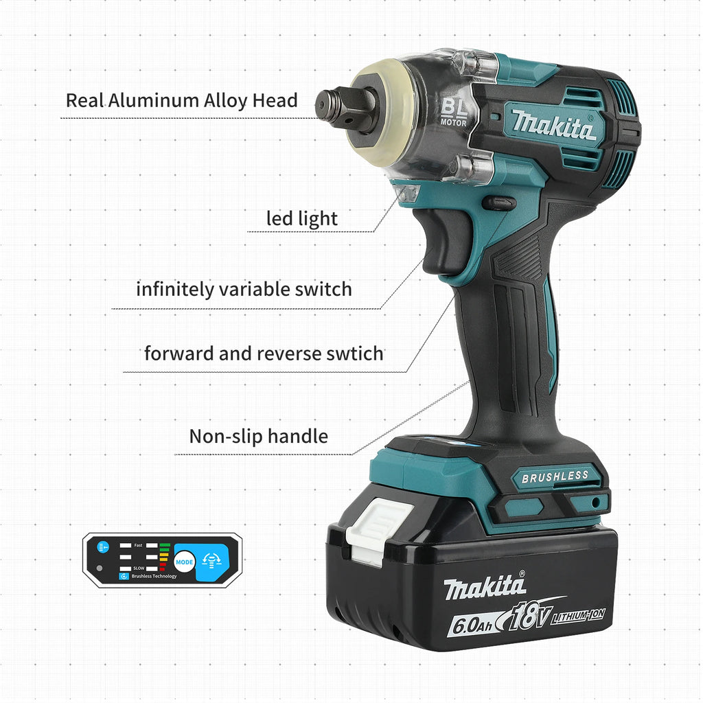 2026 New! Makita TW004G 18v Battery Screwdriver Machine Brushless Electric Screwdriver Rechargable Drill Driver