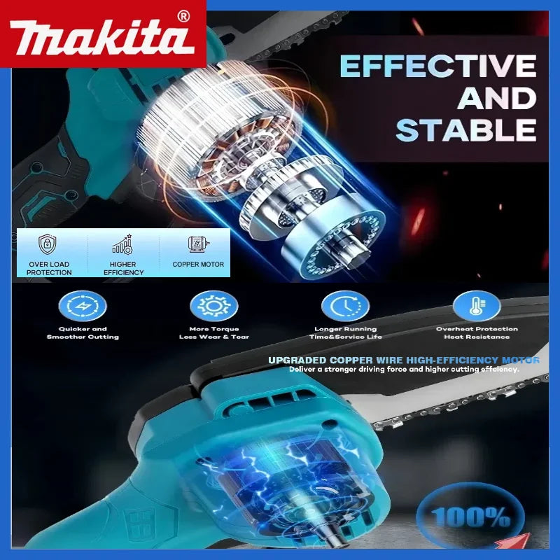Makita Mini Chainsaw Woodworking with 6-inch Logging Sawzall Mini Portable Chain saw Small Handheld Electric Chain saw