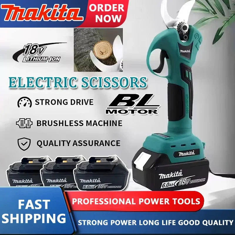 Makita 18V Battery Professional Cordless Electrician Scissors Pruning Shears Cutter Wireless Drills Tools Garden Pruner