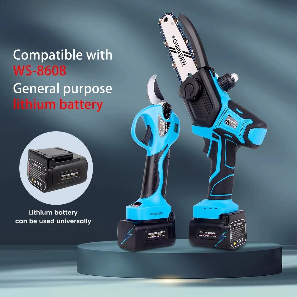 5 Inch Brushless Electric Saw Cordless Chainsaw Li-ion Battery Woodworking Power Tool for 16.8V Battery