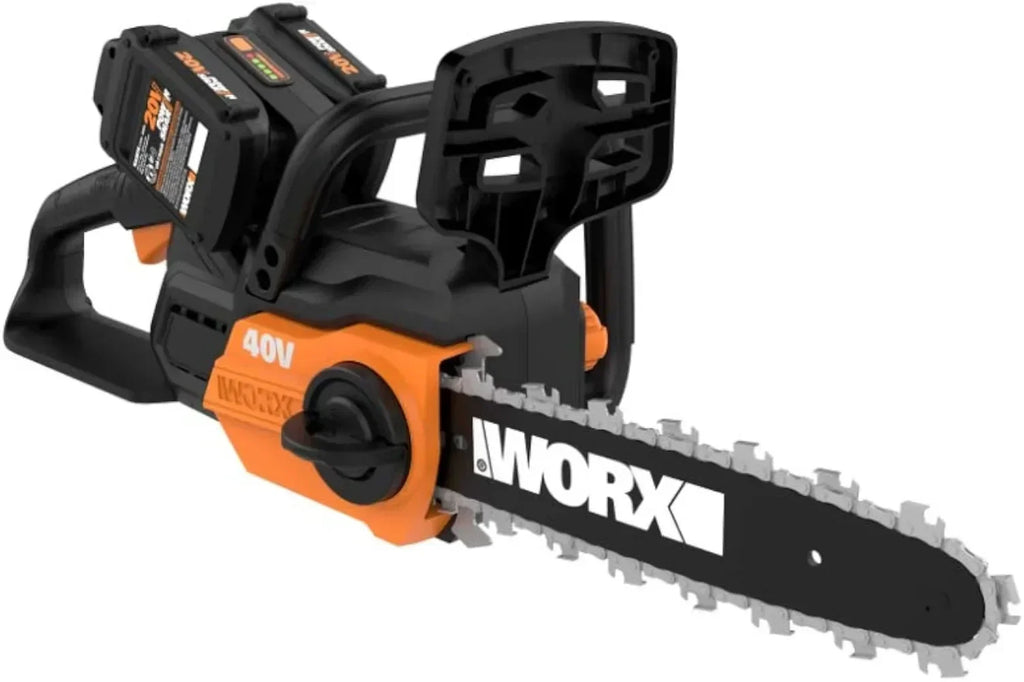 A 40V 12" Cordless Chainsaw Power Share with Auto-Tension - WG381 (Batteries & Charger Included) electric saw power tools