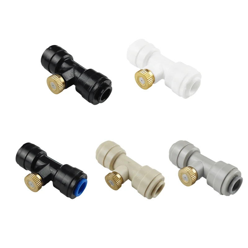 50PCS Threaded Brass Misting Nozzle 0.1-0.8mm Orifice Water Mister Parts Fog Nozzle For Patio Misting System Outdoor Cooling
