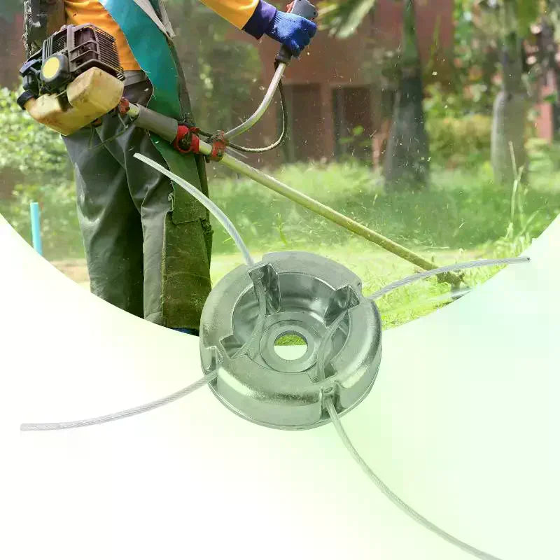 1Pcs Wire Rope Weed Head Accessories 15mm Aluminum Trimmer Head Through Hole Fit String Trimmer Replacement Head