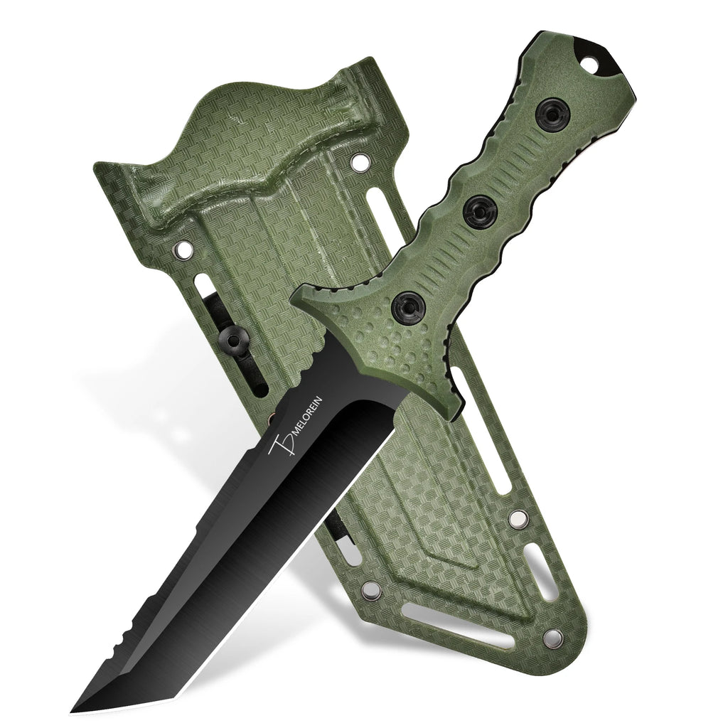 A Powerful Tool Knife for Wilderness Adventures, Made of High Hardness Stainless Steel, with a Fixed Blade Body