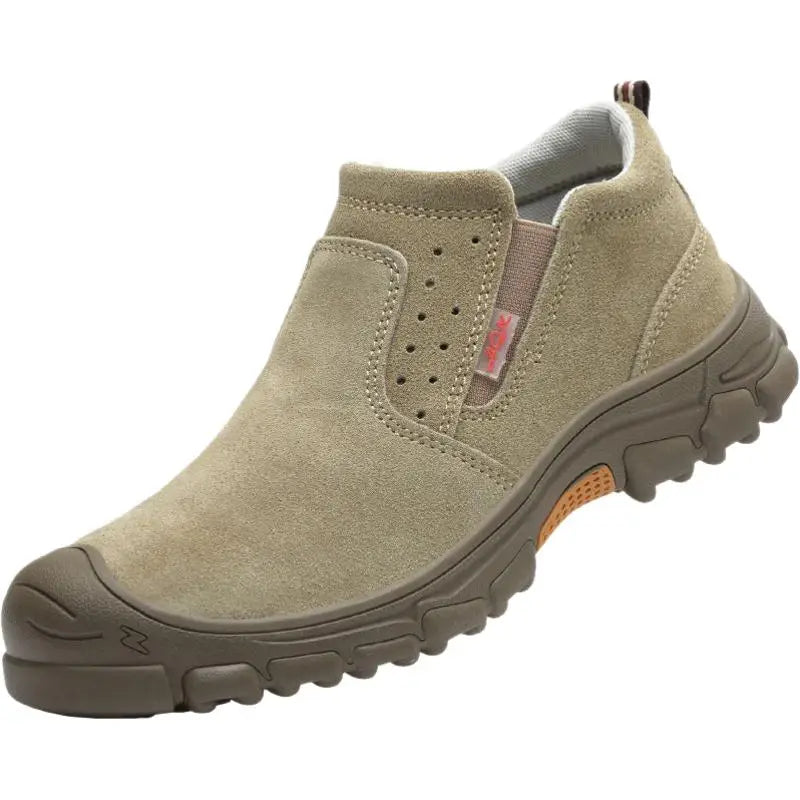 Anti Smashing Plastic Steel Toe Insulated Shoes, Breathable Suede Leather, All Season Anti Scalding Welding Shoes