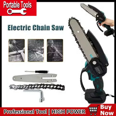 Fit Makita 6 Inch Chain Saw Electric Saw Handheld Portable Wood Logging Chainsaw Garden Pruning Wood Power Tool for 18V Battery
