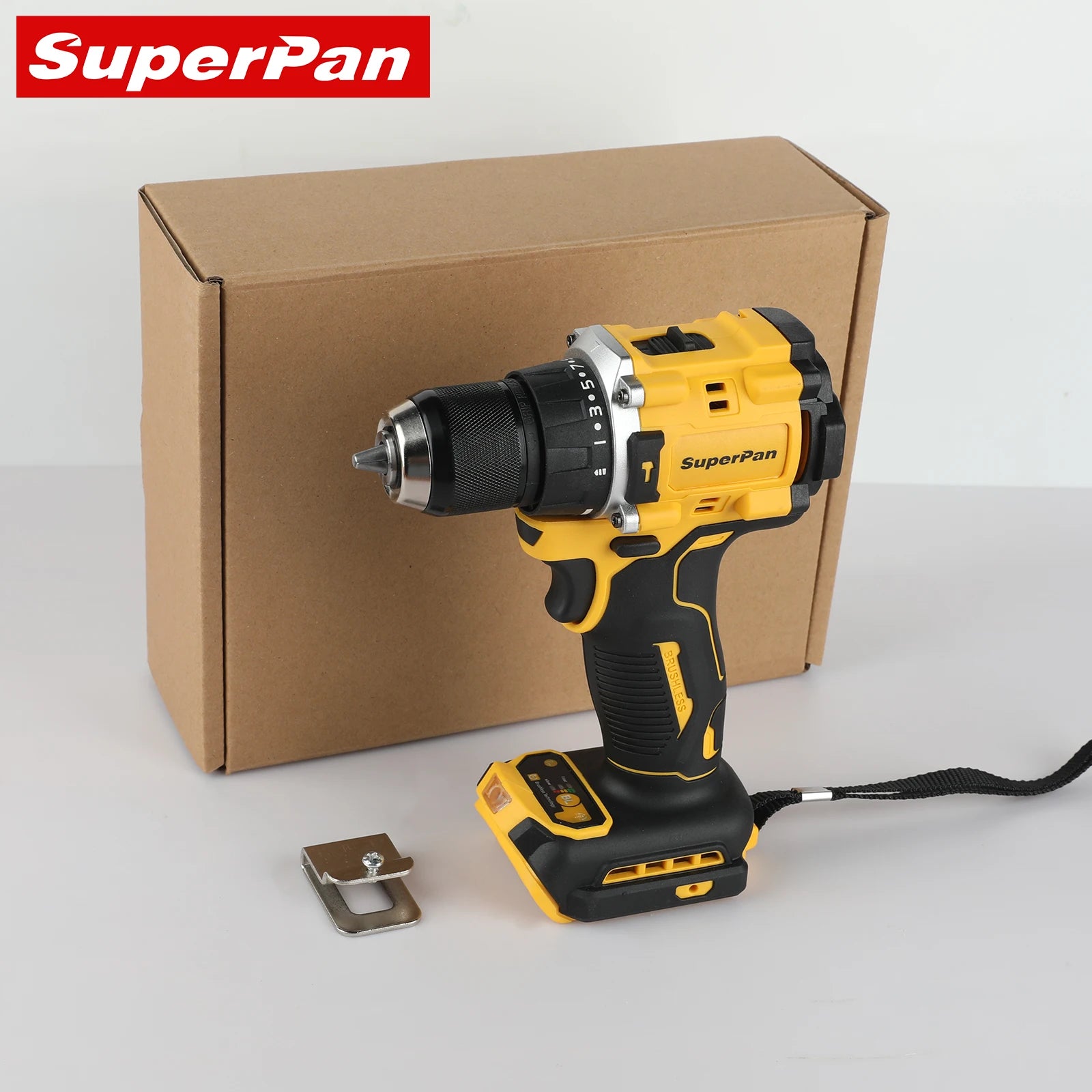 Brushless Impact Drill Superpan20V DCD805, Cordless Electric Screwdriver for 18V dewalt Battery pin, Industrial High Torque Tool