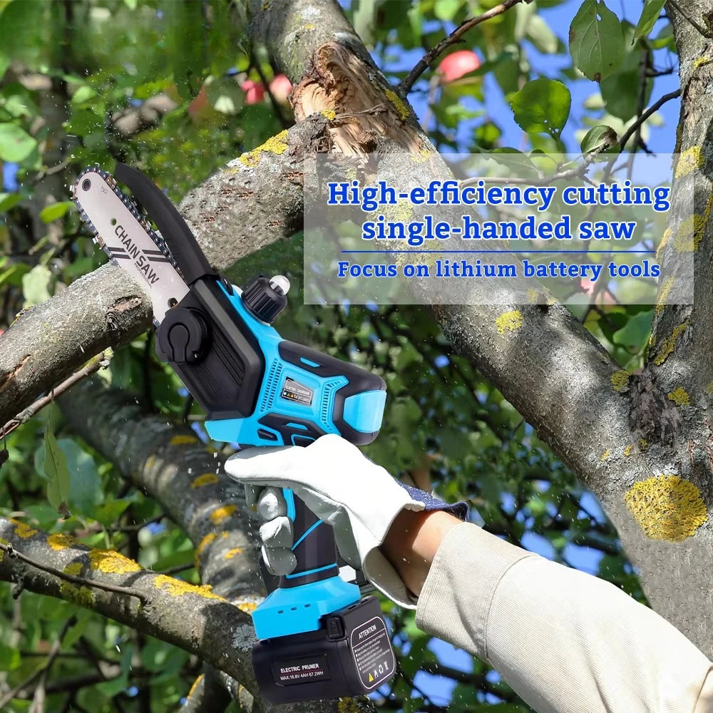 5 Inch Brushless Electric Saw Cordless Chainsaw Li-ion Battery Woodworking Power Tool for 16.8V Battery