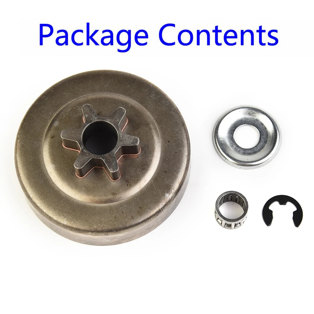 3/8 6T Clutch Drums Sprockets Washers E-Clips Kits For STIHL- Chainsaws 017 018 021 023 025 MS170 MS180 Accessories