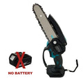 6 Inch Chain Saw Electric Saw Handheld Portable Wood Logging Chainsaw Garden Pruning Wood Power Tool for 18V Battery Fit Makita