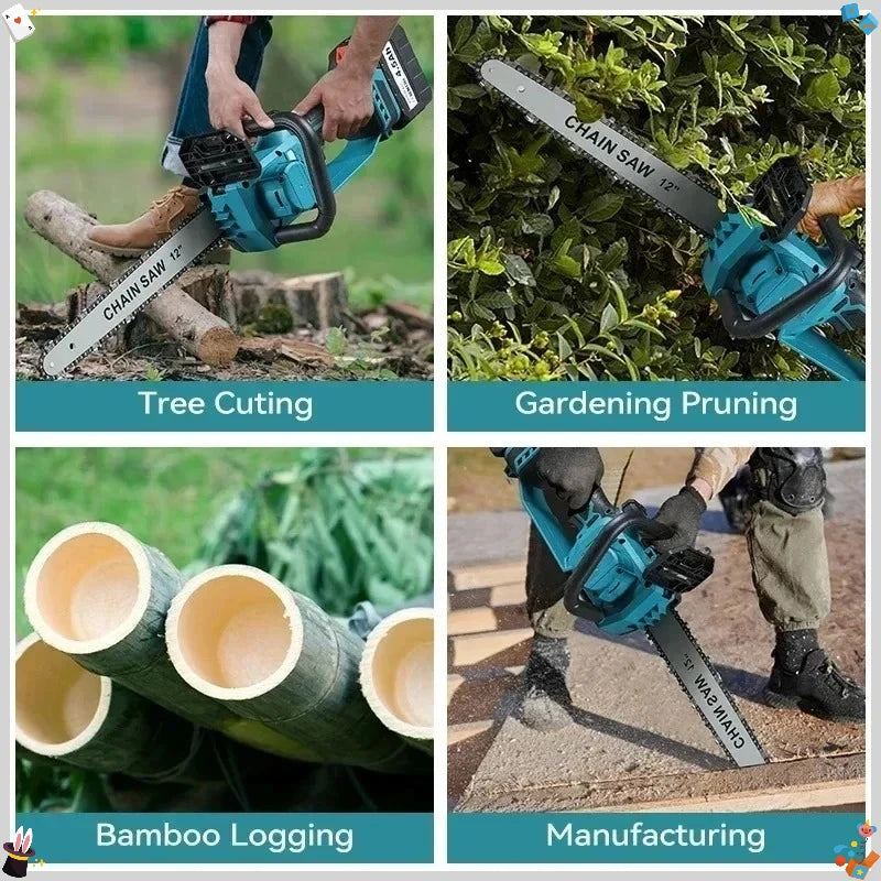 Makita 600W Handheld Brushless Woodworking Chainsaw Power Tool 12-inch Cordless Blue Electric Chainsaw For Makita 18/20V Battery