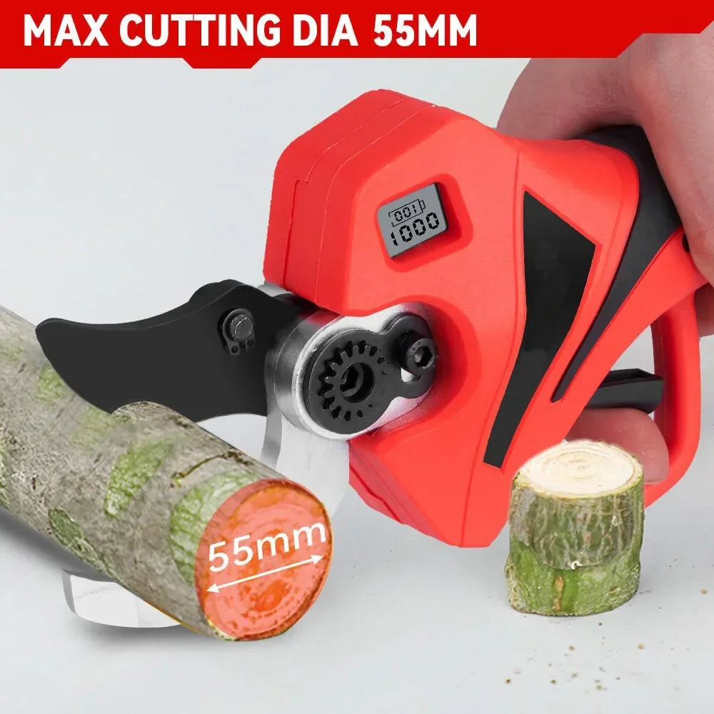 55mm Brushless Electric Scissors Cordless Pruning Shear Tree Garden Cutter Trimmer Power Tools for Makita 18V Battery