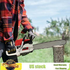 20inch Professional Air-Cooled Gasoline Chainsaw 52CC with Tool Bag，7500rpm Gas-Powered Chainsaw for Heavy-Duty Wood Cutting