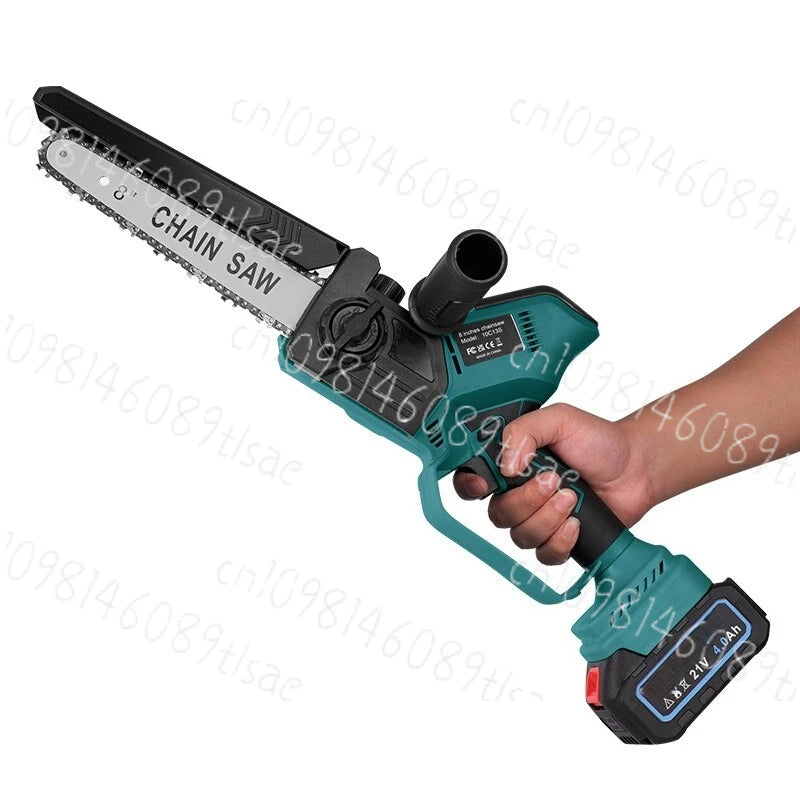 8-Inch Cordless Chainsaw, Lithium Battery Powered Handheld Electric Saw for Tree Felling, Branch Cutting
