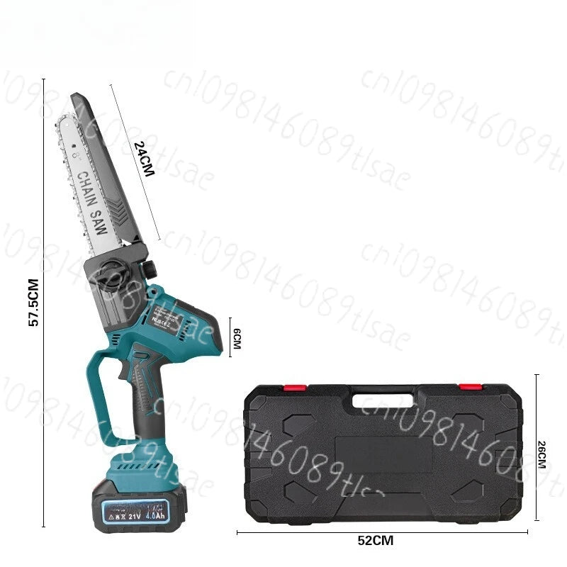 8-Inch Cordless Chainsaw, Lithium Battery Powered Handheld Electric Saw for Tree Felling, Branch Cutting
