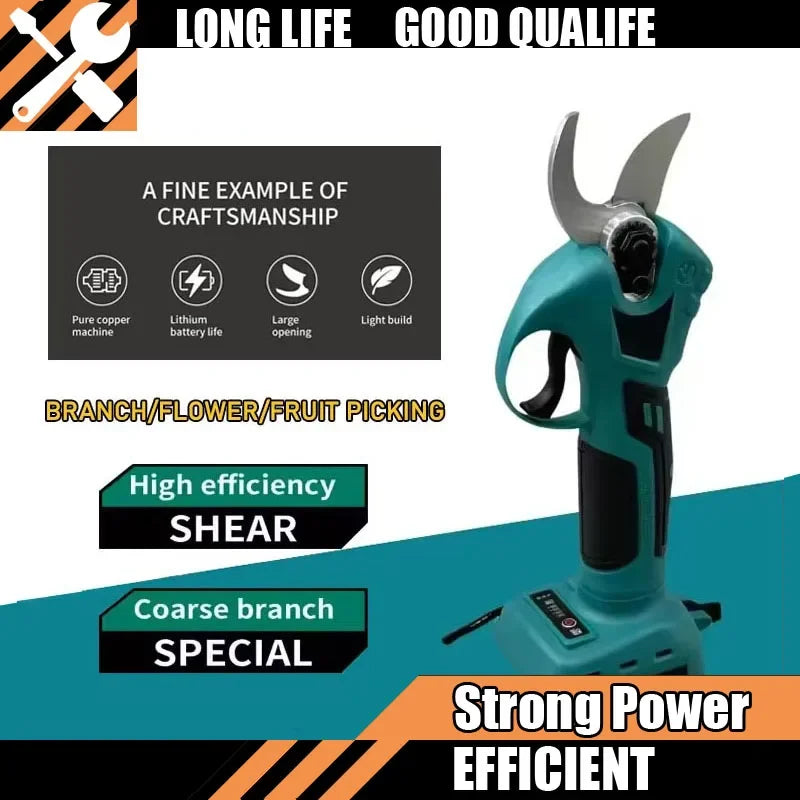 Hot 18v Battery Professional Cordless Electrician Scissors Pruning Shears Cutter Wireless Drills Fit Makita Tools Garden Pruner