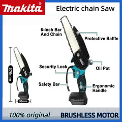 Makita Mini Chainsaw Woodworking with 6-inch Logging Sawzall Mini Portable Chain saw Small Handheld Electric Chain saw