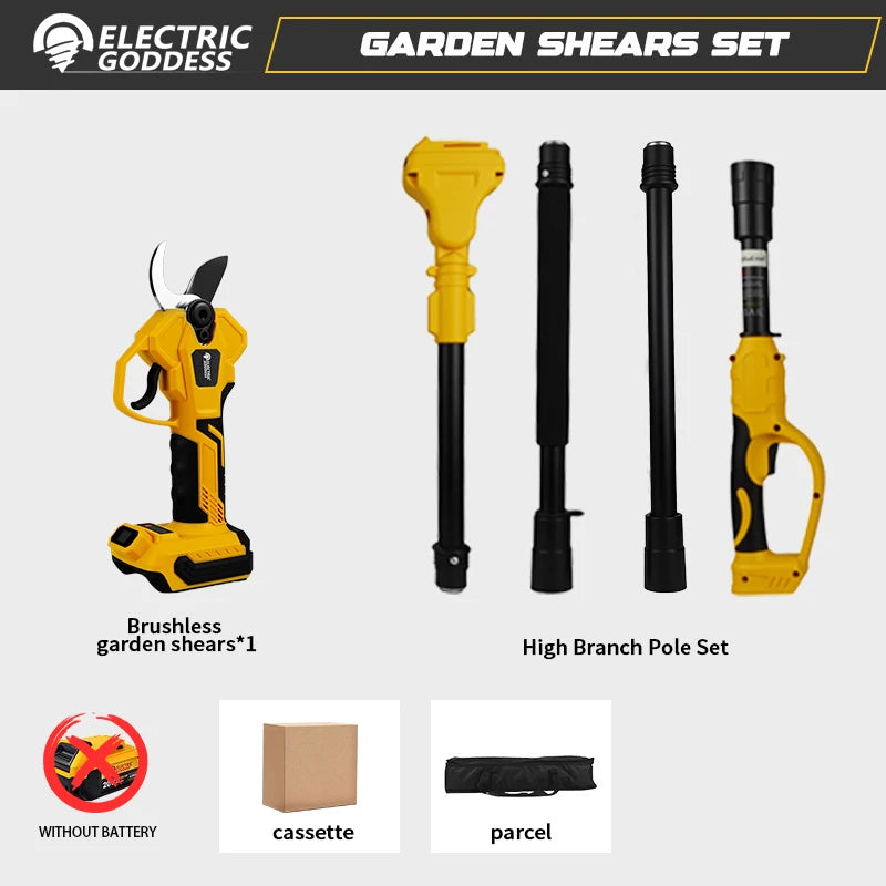 Brushless 6 Inch Electric Chainsaw Telescoping Pole Pruner High Branch Saw Garden Tree Pruning Tool For Dewalt 20V Battery Pin
