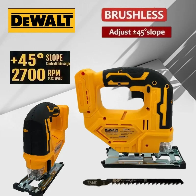 Dewalt 18V/ 20V 2700RPM Brushless Curve Saw Cordless Electric Jig Saw Portable Multifunction Adjustable Woodworking Power Tool
