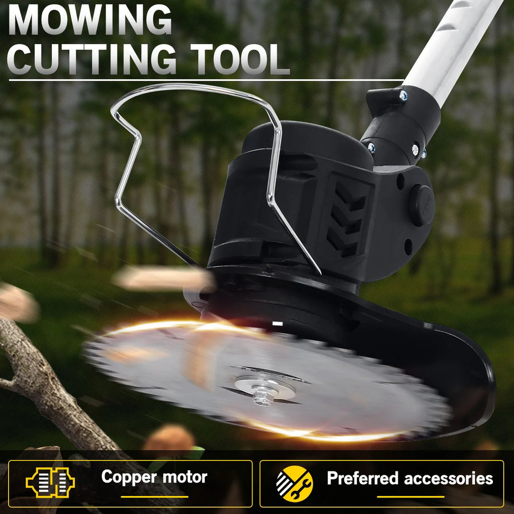1880W Wireless Electric Grass Trimmer Portable Battery Lawn Mower Brush Cutter Weeder Brushcutter Pruning Garden Power Tools