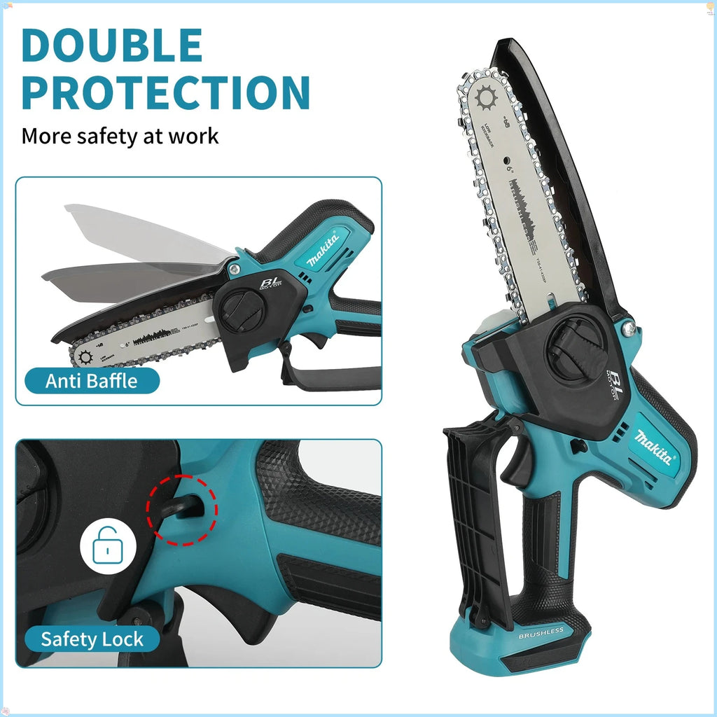 Makita Chain Saw  Electric Saw Handheld Portable Wood Logging Chainsaw Garden Pruning Wood Power Tool