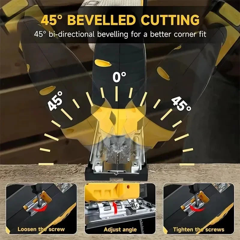 Dewalt 18V/ 20V 2700RPM Brushless Curve Saw Cordless Electric Jig Saw Portable Multifunction Adjustable Woodworking Power Tool