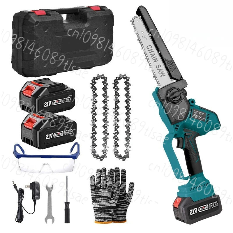 8-Inch Cordless Chainsaw, Lithium Battery Powered Handheld Electric Saw for Tree Felling, Branch Cutting
