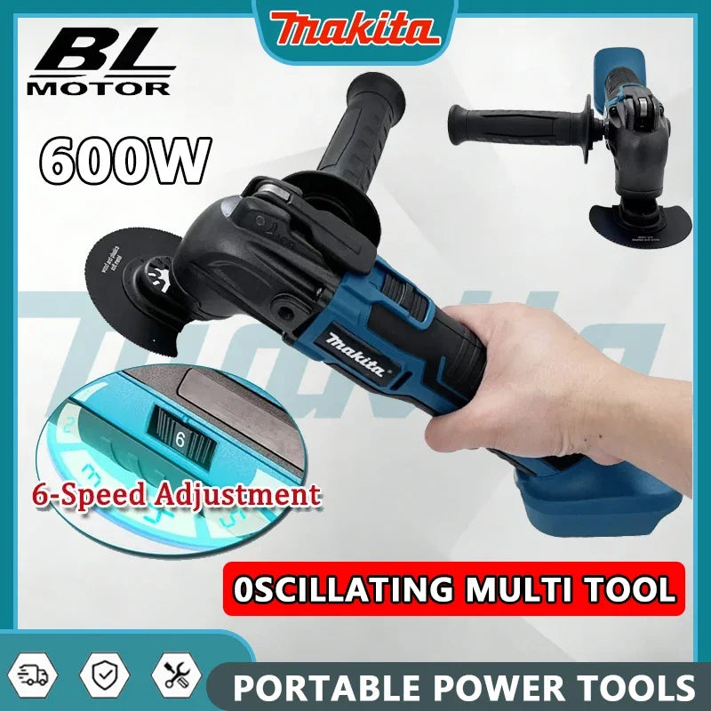 Makita 600W Electric Multi Function Tool 20000OPM Trimmer Cutting Saw Woodworking Power Tool Compatible 21V 18V Battery