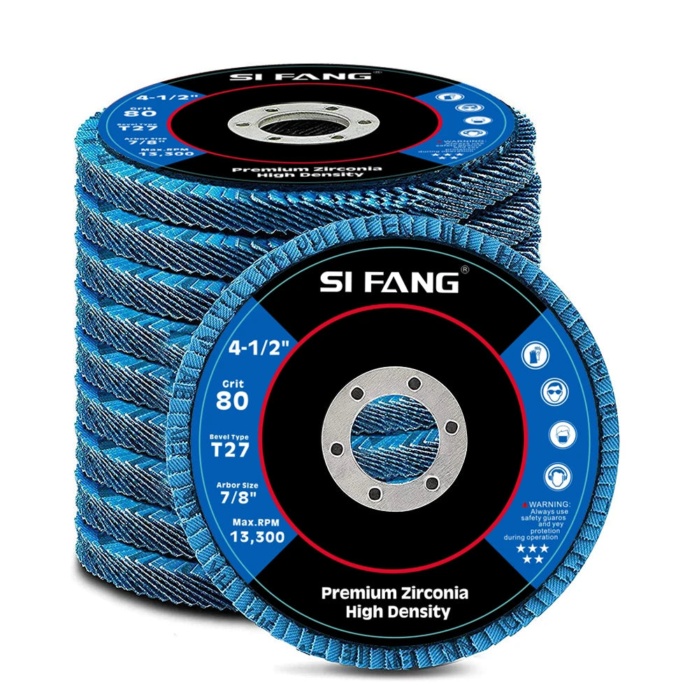 5pcs 115mm Flap Discs 4.5" Sanding Discs Zirconia Grinding Wheelsfor Angle Grinder Wood Metal Abrasive Tool 40/60/80/120 Grit
