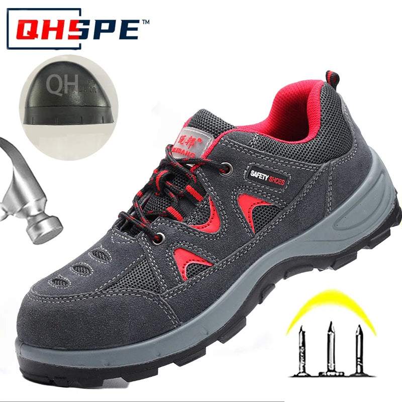 Breathable Lightweight Steel Toe Safety Shoes Labor Protection Anti Smashing & Piercing Comfortable and Secure Work Footwear