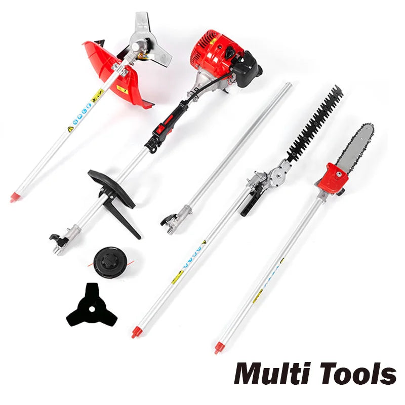 CG4T31A/B 31CC 4 Stroke Brush Cutter Garden Combo Brush Cutter Gas Grass Hedge Trimmer Pruning Pole Chain Saw Tools