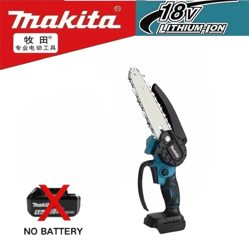 Makita  6 Inch Chain Saw Handheld Portable 18V Battery Wood Logging Chainsaw Garden Pruning Wood Electric Saw Power Tool