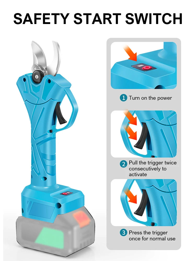 3 IN 1 Brushless 6inch Chainsaw And 3cm Pruning Shears Combo Kit Tree Pruner Garden Power Tool For Makita 21V Battery NO Battery