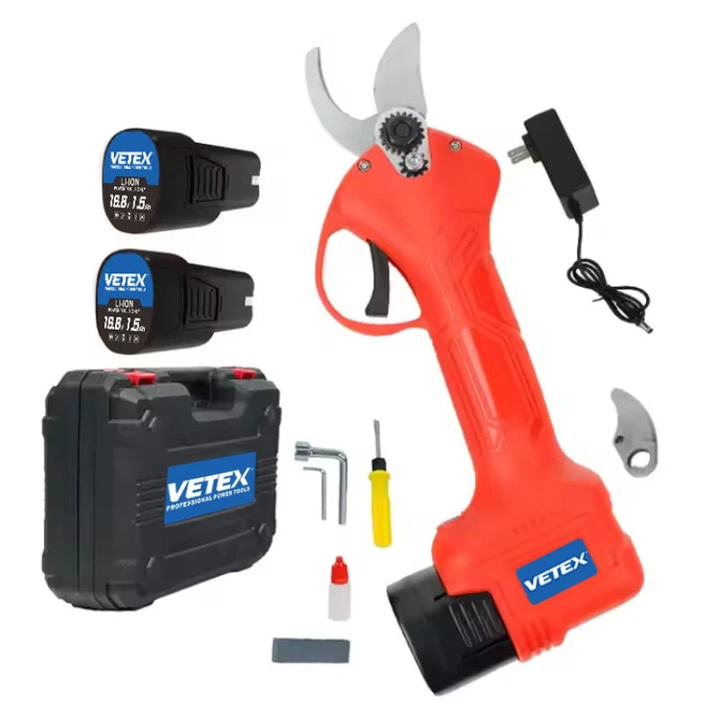 Hot Sale PS-D-1625 Brushless Cordless Electric Pruning Shears Power Tools with 2 Batteries & 1 Charger for Household Garden