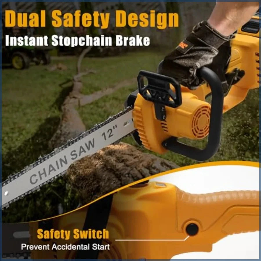 Dewalt Brushless Chain Saw  fAutomatic Oiler Cordless Chainsaw Dehydration withor Tree Cutting and Logging Electric Saw Tool